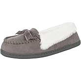 Jessica Simpson Women's Micro Suede Moccasin Indoor Outdoor Slipper Shoe