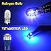 YITAMOTOR 10x Blue T10 194 LED Light Bulb, 168 175 2825L 906 W5W LED Non-Polarity Car Bulbs for RV Interior Exterior Lights Map Door Trunk License Plate Lamp Light