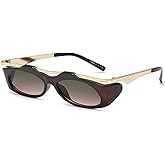 willochra Fashion Irregular Oval Sunglasses for Women Retro Trendy Sun Glasses Chic Shades UV400 Protection F27