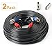 SHD 2Pack 200Feet Video Power Cable - BNC to RCA & BNC Female Connectors for CCTV Security System