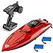 RC Boats for Kids and Adults, 30+KM/H High Speed RC Boats for Lakes, Rivers and Pools, 2.4GHz Remote Control Toy Boats, self-righting Waterproof Remote Control Electric Boats, Included Two Batteries