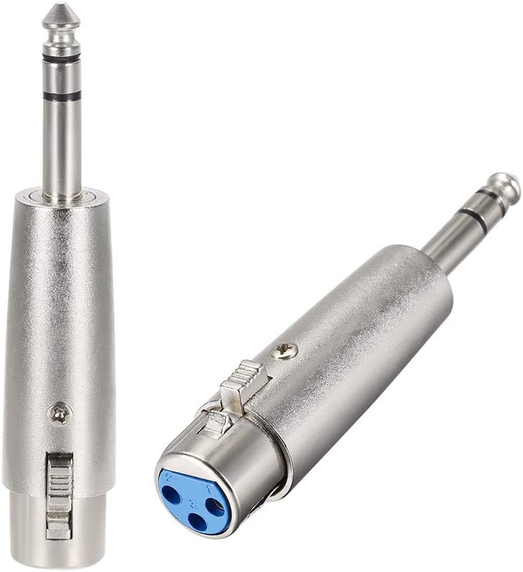 sourcing map XLR Female to 1/4" Male TRS Adapter,Gender Changer