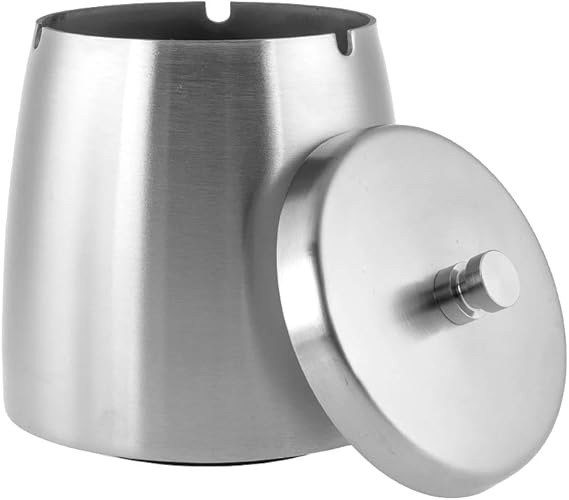 WOFO Smokeless Ashtray with Lid Rainproof Outdoor Ashtrays Windproof