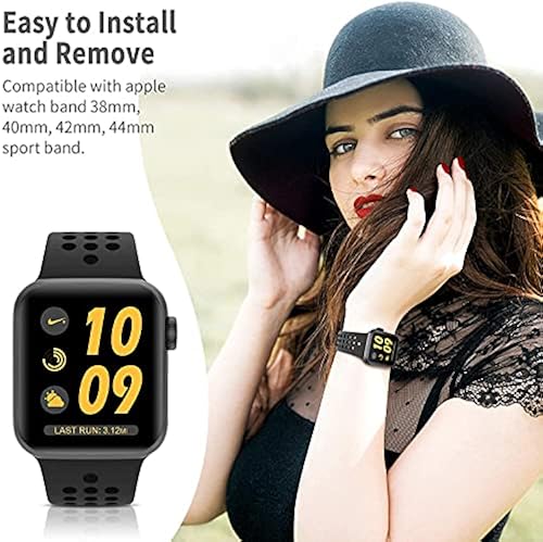CISSDEN Pack Sport Band Compatible for Apple Watch Bands 38mm