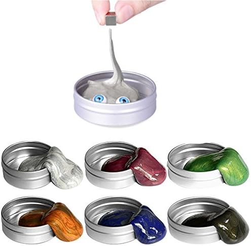 Magnetic Slime Magnet Rubber mud Silly Therapy Stress Toys (Blue) (Silver)