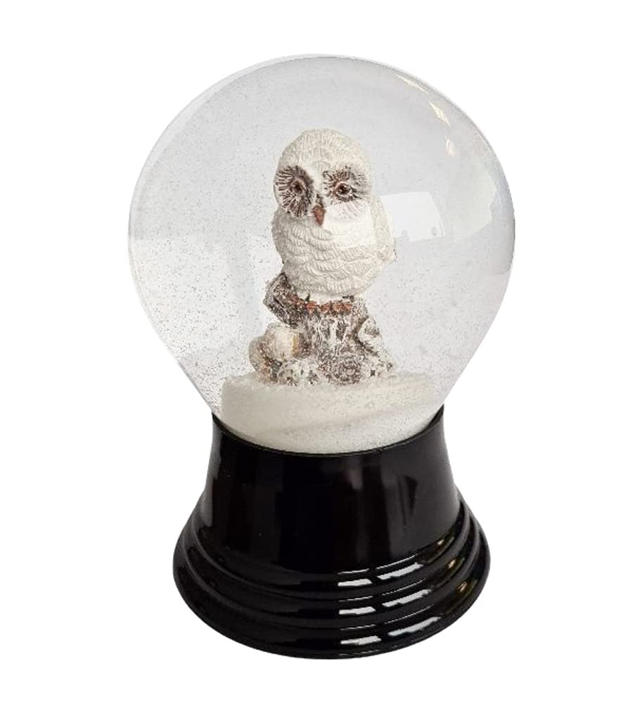 VIENNA SNOWGLOBE Real Glass Snow Globe - Almost Like Real Snow, Owl Design, 8cm Large — image 1