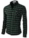 H2H Mens Casual Slim Fit Thermal Button-down Check Patterned Shirts With Pocket