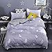 KFZ Twin Bedding, 3 Piece with 1 Duvet Cover 2 Pillowcases, Ultra Soft Cat Pattern Bed Set