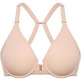 DELIMIRA Women's Inbarely Plus Front Closure Bras Racerback No Padding Full Coverage Plus Size Underwire Bra