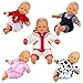 BARWA 5 Sets Jumpsuits Clothes Outfits Handmade Costume Pajamas for 14 to 16 Inch Dolls