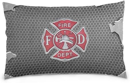 Abbylife Firefighter Fire Department Logo 16"X24" Decorative Cotton Pillow Case Cover Retangle Pillowcase For Bed (Two Sides)