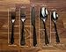Black Silverware set, Lux.H 20-piece Flatware Cutlery for 4 - including Stainless Steel Knife, Fork and Spoon - Utensils Dishwasher Safe (Polished Black)