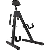 Fender Universal A-Frame Guitar Stand for Electric and Bass Guitars, Height Adjustable Padded Rest, Dual Adjustable Yokes