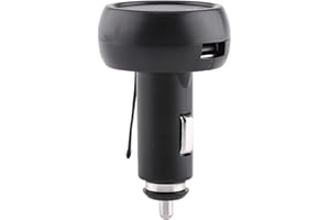 3in1 Dual LED USB Car, Voltmeter Thermometer for 12V-24V Vehicles, Fast Charging (green+red)