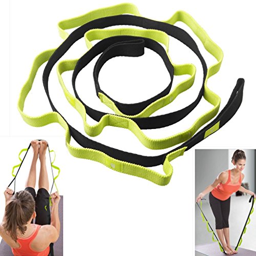 Sahara Sailor Stretch Strap, Exercise Stretch Band with 10 Loops to Increase Flexibility for Yoga Pilates Physical Therapy Ballet Stretches