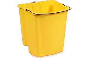 PLASTIC PRINCE Dirty Water Bucket for 35-QT Commercial Yellow Mop Bucket and Side Press Wringer, Yellow