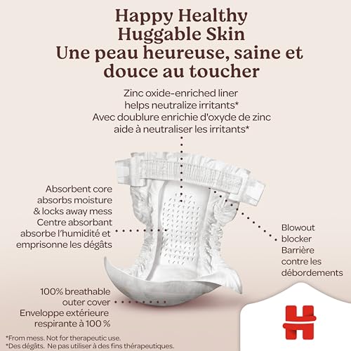 Huggies Size Newborn Diapers, Skin Essentials Baby Diapers, Size Newborn (6-9 lbs), 180 Count (3 Packs of 60), Packaging May Vary