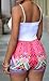 Jiujiuyi Women's Spaghetti Strap Print Backless Rompers Jumpsuit Short