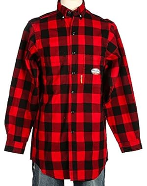 Mens Rasco Black/Red Buffalo Print Flame Resistant Shirt