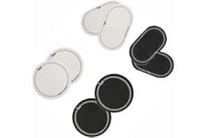RichVibe Bass Drum Pedal Patch Single and Double Bass Drums, 5.04 x 2.56 Inch & 3.74 Inch, 2-Pack, Protects Drumhead from Ped