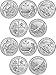 2019 P and D Complete Set of 10 National Park Quarters Uncirculated