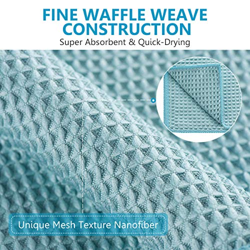 Waffle Weave Towel, Microfiber Waffle Weave Drying Towel Cloth for Car