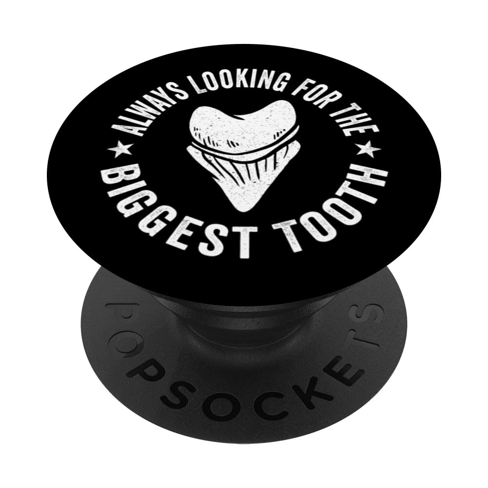 Shark Tooth Hunter Design For Megalodon Tooth Hunter PopSockets Swappable PopGrip