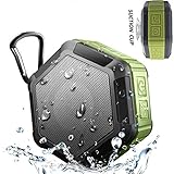 Mini Wireless Outdoor Bluetooth Speakers,Waterproof 5W Enhanced Bass,15Hour Play 1500mA Rechargeable,True Stereo TWS 2 Speakers Pair, Support TF Card,for iPhone iPad Android,for Shower(Suction Cup)