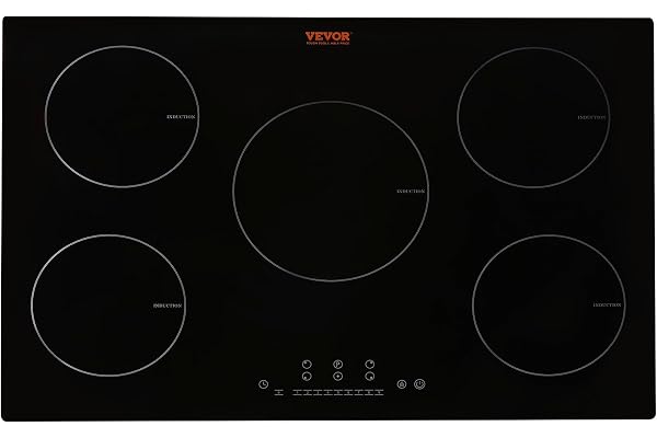 VEVOR Built-in Induction Electric Stove Top 30 Inch,5 Burners Electric Cooktop,9 Power Levels & Sensor Touch Control,Easy to Clean Ceramic Glass Surface,Child Safety Lock,240V