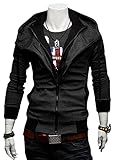 Double Layer Zipper-Up Men Hoodies Jackets Sports Wear