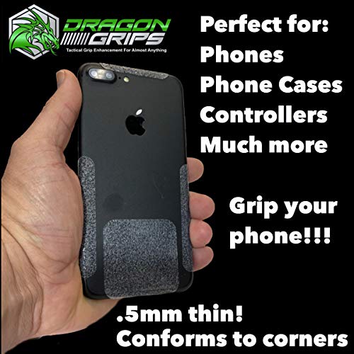 Dragon Grips 5x7 Clear Grip Tape Decal Stickers for iPhone Tablet Mouse Computer Textured Silicone Rubber Traction Grip Adhesive Great for Gaming Mouse Controllers and RC Vehicle Controls (Clear) - Thumbnail 4