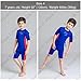 Hush Gecko Kids Thermal Swimsuit, UPF50+ Protection, Neoprene Swimwear 3mm Thickness, Swim Suit Wetsuit Aqua Warmer(Size 4,Blue)