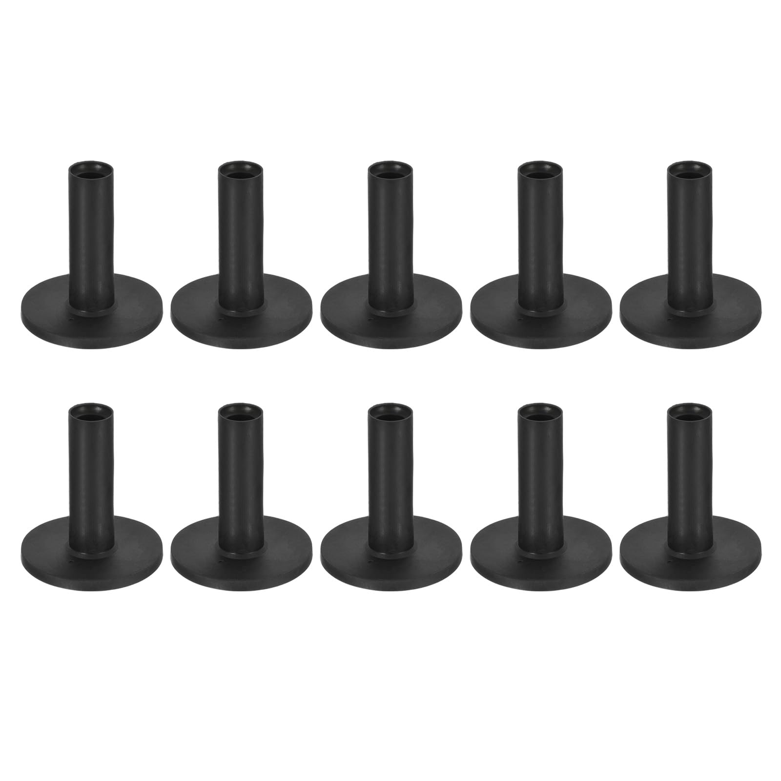 M METERXITY 10 Pack Golf Tee - Tall Training Driving Range Tee Golf Accessories, Portable and Flexible, Apply to Outdoor Indoor Courses Hitting Mat (2.3", Black)