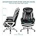High Back Executive Thick Padding Headrest and Armrest Home Office Chair with Tilt Function, Black, Large