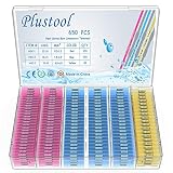 650 PCS Heat Shrink Butt Connectors, Plustool Electrical Wire Terminals Kit Waterproof Butt Connectors Insulated Marine Crimp Automotive Connectors Wire Terminals Kits