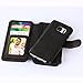 Galaxy S7 Case, S7 Case, CaseUp 12 Card Slot Series - [Zipper Cash Storage] Premium Flip PU Leather Wallet Case Cover With Detachable Magnetic Hard Case For Samsung Galaxy S7, Black