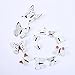 Uelfbaby 12Pcs 3D Butterfly Wall Stickers Decor Art Decorations(White)