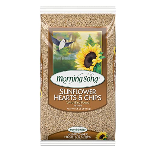 Morning Song Sunflower Hearts & Chips Wild Bird Food, No Mess Sunflower Seeds f…