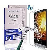 (2 Pack) LG G Stylo Screen Protector,FONTAR Premium Tempered Glass Round Edge [0.26mm] Ultra-Clear Anti-Scratch, Anti-Fingerprint, Bubble Free Screen Protector for LG G Stylo[Lifetime Warranty]