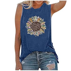 2021 Vrouwen Letters afdrukken Patroon Mouwloos Ronde Hals Vest Tank Shirt Tuniek Blouse Tops Tank Top