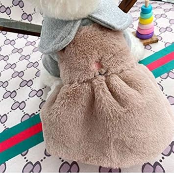 Amazon 犬の服 ふわふわワンピース ウサギ 着ぐるみ コスチューム 前開き お嬢様オシャレワンピース プリンセス 柔らかい 防寒 ドッグウエア ワンちゃん服 お散歩お出かけ M 晴天雑貨屋 ドレス ワンピース 通販
