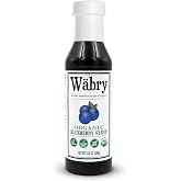 W&auml;bry Blueberry Syrup, 12 FL oz | Natural Fruit Flavor Organic Snow Cone Matcha Syrup for Drizzling on Shaved Ice, Waffles, Ice Cream &amp; Lattes, Non-GMO