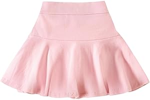 DREAM BUS Girl Pleated Skirts Built in Shorts Little Kid Tennis Skorts Toddler Girl Athletic Skorts Flowy Skirts