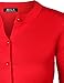 BILY Women's Unique Button Long Sleeve Soft Knit Cardigan Sweater Red XXX-Large