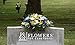 Sympathy Silks Artificial Cemetery Flowers – Realistic Vibrant Tulips, Outdoor Grave Decorations - Non-Bleed Colors, and Easy Fit - Blue Yellow Tulip Saddle