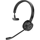Jabra Evolve 65 TE (Third Edition) Wireless Single-Ear Headphones - Noise-Canceling Mic, 16 hrs Battery Life, Dual Connectivity, Works with All UC Platforms Like Zoom & Google Meet, Black