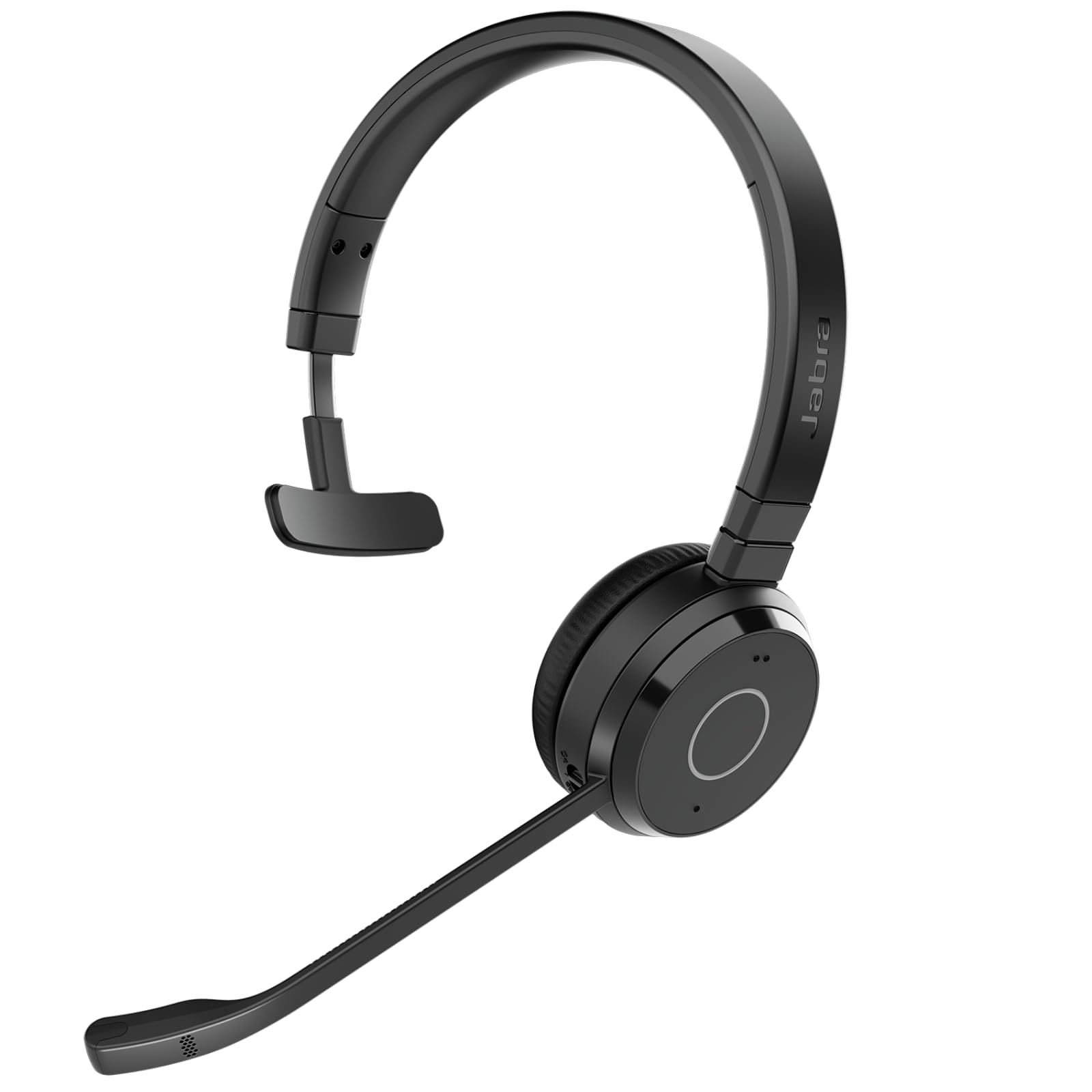 Jabra Evolve 65 TE (Third Edition) Wireless Single-Ear Headphones - Noise-Canceling Mic, 16 hrs Battery Life, Dual Connectivity, Works with All UC Platforms Like Zoom & Google Meet, Black