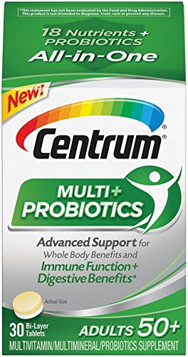 Centrum multi + probiotics (30 count, 1 month supply) adult multi…