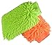 Waterproof Car Wash Mitts - 2 Pack Extra Large Size Automobile Detailing Gloves - Premium Chenille Microfiber Duster Cleaning Sponge Cloth Kit,Super Absorbent,Lint Free-Scratch Free,Use Wet or Dry
