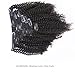 Afro Kinky Curly Clip in Human Remy Hair Extensions Brazilian Curly Clips Hair Extensions 4B 4C 8A Virgin Thick Natural Black Color Clip on For Black Women 10-22 inch (10 inch, AC #1B)